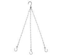 ETUELNOPT Chaînes pour paniers Suspendus, Chaînes de Panier Suspendu for Pot Fleurs en Fer, 40 cm, 4 Fils, 1,2 mm, Noir/Argent(Black S Hook)