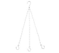 ETUELNOPT Chaînes pour paniers Suspendus, Chaînes de Panier Suspendu Métal Multicolore 40cm 4(White S Hook)