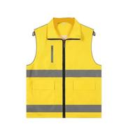 ETUELNOPT Gilet de haute visibilité, Gilet de sécurité for bâtiment d'équipe bien-être public bénévole, logo imprimé multicolore, plusieurs tailles(Color4,XL)