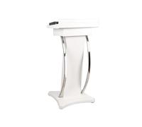 ETUELNOPT Lectern Portable, Pupitre en Bois. Salle de conférence Podium Salle ureau réception Multicolore l'hôte(White)