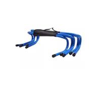 ETUELNOPT Les Obstacles de Formation, Speed Agility Haies 5Pcs Ballon de Football Portable Multicolore 15cm Formation Stable(Blue)