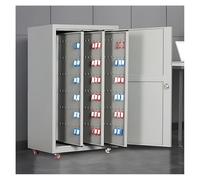 ETUELNOPT Organisateur de clés d'acier, Armoire à clés en métal avec Crochets et étiquettes for de véhicule Bureau Domicile Argent Multi-Tailles(300)