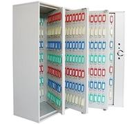 ETUELNOPT Organisateur de clés d'acier, Armoire à clés Murale en Acier avec Serrure sécurisée et étiquettes argentées, Plusieurs Tailles(400)