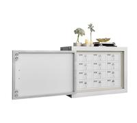 ETUELNOPT Organisateur de clés d'acier, Armoire de Bloc Signal téléphonique Blanche, 6 à 24 emplacements(12squares)