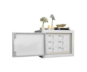 ETUELNOPT Organisateur de clés d'acier, Armoire de Bloc Signal téléphonique Blanche, 6 à 24 emplacements(6squares)