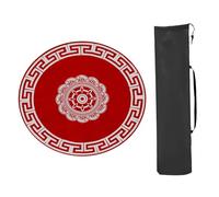 ETUELNOPT Plateau de Table de Poker Portable, Tapis de Poker Mahjong Rouge 23,62-35,43 Pouces avec Sac Rangement(Red 2,31.49 * 31 49in)
