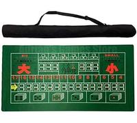 ETUELNOPT Plateau de Table de Poker Portable, Tapis de Table Casino Multi-Jeux Anglais Chinois Vert 180x90cm
