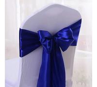ETUELNOPT Rubans et nœuds pour chaises, Ceinture de Chaise en Satin Multicolore, 10 pièces, 16x275 cm, nœuds Papillon, décor Rustique for fête Mariage, DIY(Royal Blue)