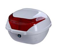 ETUELNOPT Sacoches de Moto, Moto Coffret Multicolore for Scooter Spacieux Rangement Sécurisé(White)