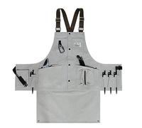 ETUELNOPT Tabards à poches, Tablier de travail multicolore Poches ourlet détachable for charpentier mécanicien Bladesmith(White)
