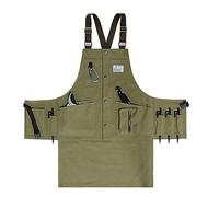 ETUELNOPT Tabards à poches, Tablier de travail multicolore Poches ourlet détachable for charpentier mécanicien Bladesmith(Green)