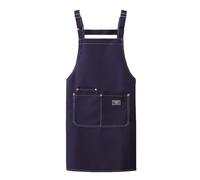 ETUELNOPT Tabards à poches, Tablier unisexe en toile denim avec poches, attache réglable, multicolore, barbecue de cuisine(Blue)