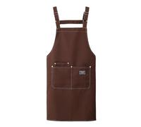 ETUELNOPT Tabards à poches, Tablier unisexe en toile denim avec poches, attache réglable, multicolore, barbecue de cuisine(Brown)
