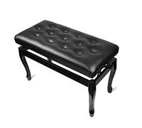 ETUELNOPT Tabourets de Piano, Banc de Piano Duet en Simili Cuir à Hauteur réglable, Construction Bois Massif, Multicolore(Black)