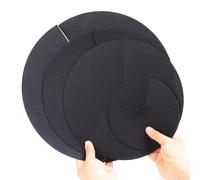 ETUELNOPT Tapis Protecteur pour Arbre, Anneaux de paillis d'arbre Non tissés, Tapis Protection 15-32cm, Noir, Paquet 5 à 30 pièces(25CM,5PCS)