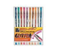 Étui 10 Stylos Gel Rouleau Glitter-Colori Glitterati Koh-i-noor