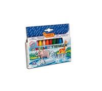Jovi - Crayons Jumbo Easy Grip - Étui 12, triangulaires, couleurs assorties, sans gluten (973/12)