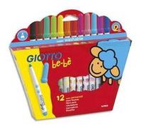 Etui 12 feutres de coloriage BEBE, pointe maxi ogive. Coloris assortis G