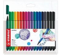 STABILO pointMax - Stylo feutre - Etui carton x 18 feutres d'écriture pointe moyenne 0,8 mm - coloris intenses