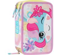 Étui 3 zip mofu licorne lilas super complet