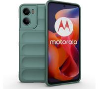 Étui 360° En Silicone Liquide Vert Pour Motorola Moto E15 4g / Moto G05 4g - Doublure Microfibre, Anti-Germes, Antichoc, Compatible Charge Sans Fil Et Nfc