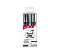 Uni Mitsubishi Pencil Coffret 5 marqueurs calibrés 1 08200 N – pointe 0,8 mm noir/gris/sépia