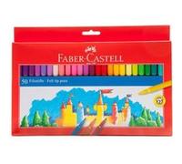 Faber-Castell 554250 Boîte de 50 feutres Multicolore