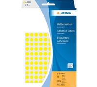 Herma 2211 Étiquettes universelles diamètre 8 mm 5632 pièces Jaune