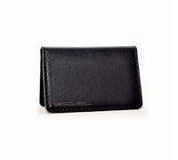 Étui à 4 cartes en cuir breveté | RFID NFC et bloqueur de champ magnétique | Protection de carte et organisateur pour cartes de crédit, cartes de débit, cartes d'identité | Protection des données à 100 % vérifiée par CTC/advanced (membre du groupe RW TÜV) | Noir