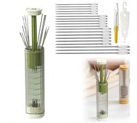 Étui à aiguilles à coudre magnétique, kit d'aiguilles et de fils multifonction pour couture en cuir, loisirs créatifs, grand chas - Kit de réparation pour débutants et plus âgés