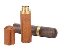 Étui à Aiguilles en Bois, 2 Pièces, Ébène et Palissandre, Organisateur de Rangement en Cuir pour Outils DIY