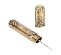 Étui à Aiguilles En Métal, Boîte De Rangement Pour Porte-aiguilles à Coudre, étui à Aiguilles Vintage, Outils De Couture, Rangement Pratique des Aiguilles, Boîte De Rangement Pour Cure-dents(Bronze)