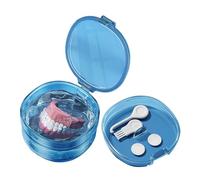 Étui à appareil dentier | Récipient Portatif Pour Trempage Avec Support - Boîte à Dents - Pour Rinçage, Trempage, Voyage, Hommes, Femmes, Adultes Et, Salle De Bain, Chambre