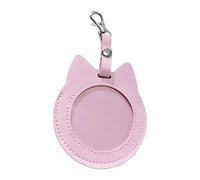 Étui à badges, design en forme de chat, S, M, L, étui de protection pour badge rond, pochette de rangement en cuir, rangement de protection, pour événements scolaires, concerts, salons professionnels