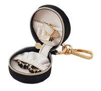 Étui à Bague de Voyage - avec Accroche-Clés Porte-Bague de Voyage - Organisateur Portable Fermeture Éclair pour Sac à Dos Filles Femmes Sports Déplacements