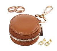 Étui à Bague de Voyage, avec Accroche-Clés Porte-Bague de Voyage, Organisateur Portable Fermeture Éclair pour Sac à Dos Filles Femmes Sports Déplacements