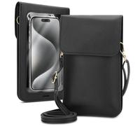 Etui à bandoulière pour Asus ZenFone LIVE / 3 GO petit sac à main avec compartiment pour téléphone portable et fenêtre, étui pour téléphone portable Sac à bandoulière pour femme