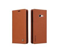 Etui à bascule pour FOXDOCK iPhone 7/8 Protection Soft PU Le cuir à glissière Portefeuille Couverture de téléphone compatible avec iPhone 7/8-Brun
