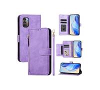 Etui à bascule pour FOXDOCK Nokia G11 4G/G21 4G Protection Soft PU Le cuir à glissière Portefeuille Couverture de téléphone compatible avec Nokia G11