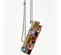 Étui à briquet en métal avec strass, compatible avec les briquets Bic J6 Standard taille standard et Bic Maxi, étui doré pour briquet. No Necklace G