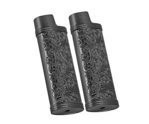 Étui à Briquet en Métal Vintage, Manchon de Support pour Mini Briquet Bic J5, Couleur Or, Construction en Alliage de Zinc, 3 Couleurs (Black)