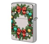 Étui à briquet personnalisé en métal avec motif couronne de branches persistantes, réutilisable, résistant aux chocs, sans insert de cadeau pour homme, femme, papa, mari