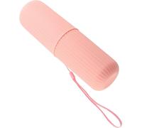 Étui à brosses à dents de voyage Porte-brosses à dents de voyage portatif en PP antidérapant avec couvercle Rose
