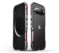 Étui à Cadre métallique pour Google Pixel 10 Pro XL - Red | Pare-chocs en alliage d'aluminium, intérieur souple, design sans dos, aucune interférence de signal, absorption des chocs