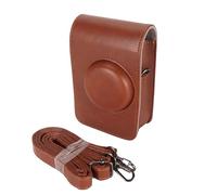 Étui à caméra en Cuir PU, Couverture de Protection Douce Vintage avec Sangle détachable pour Mini Evo Mini Evo Hybrid Film Camera (Brun)