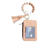 Étui à cartes de brassard avec bracelet de perles et sac à glace élégant clés, étui à carte étroite pour femmes | Organisateur idéal pour faire du shopping, fête, vacances, rendez-vous, voyage, év