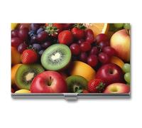 Étui à cartes de visite en métal pour homme et femme Motif fruits et légumes frais Taille unique, Style :, Taille unique