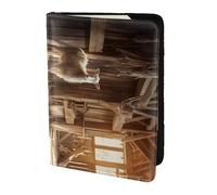 Étui à cartes en cuir avec imprimé animaux sauvages rétro Farmhouse2 - Accessoires de voyage pour passeport - Pour homme et femme, noir, One Size