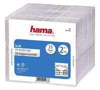 Etui à CD Hama 00051168 2 CDs/DVDs/Blu-rays Polystyrène transparent (l x H x P)