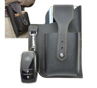 Étui à ceinture pour smartphone en cuir pour hommes - Souche de taille de téléphone portable avec support de carte | Clif de transport de la courroie pour les téléphones mobiles | Idéal pour le campin